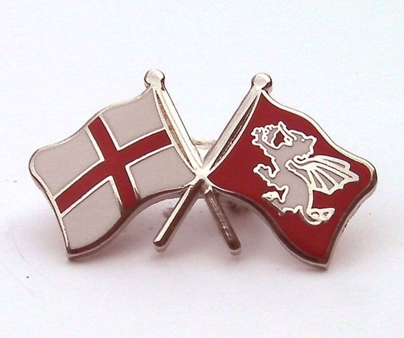 White Dragon and St George Cross England Lapel Badge