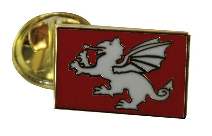 White Dragon England Lapel Badge
