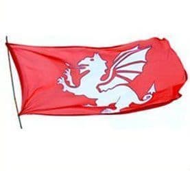 White Dragon Flag of the English 5ft x 3ft
