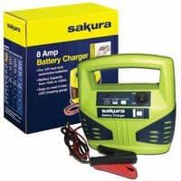 8 AMP BATTERY CHARGER FOR SMALL CARS UP TO 2.5 LITRE TOUGH COMPACT EMERGENCY