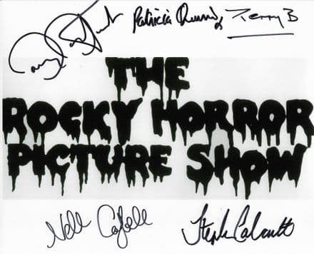 "ROCKY HORROR PICTURE SHOW" MULTI SIGNED by five 10"x 8" COA 11902