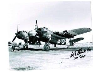 Flight Lieutenant Terry Clark , DFM, 219 Squadron signed black & white photograph with COA