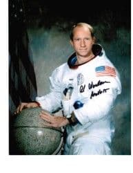 Al Worden NASA Astronaut Apollo 15 signed 10 by 8