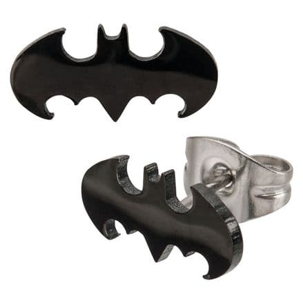 Batman Black Symbol Bat wings 1 pair ear rings  7877
