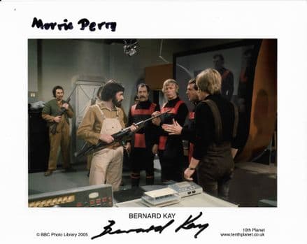 Bernard Kay  and Morris Perry DOCTOR WHO Genuine Signed Autograph 10 x 8 COA 476