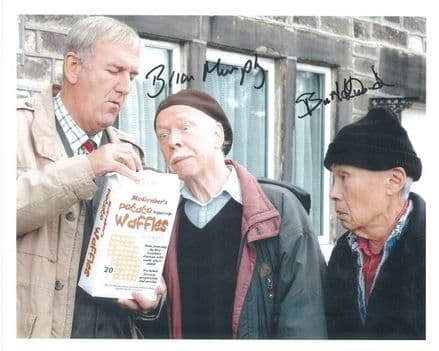 Brian Murphy plus Burt Kwouk GEORGE AND MILDRED Genuine signed Autograph 10 by 8 COA 8464