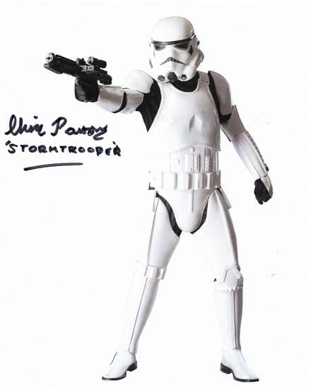 CHRIS PARSONS "Stormtrooper ' STAR WARS genuine signed autograph 10x8  COA  11510