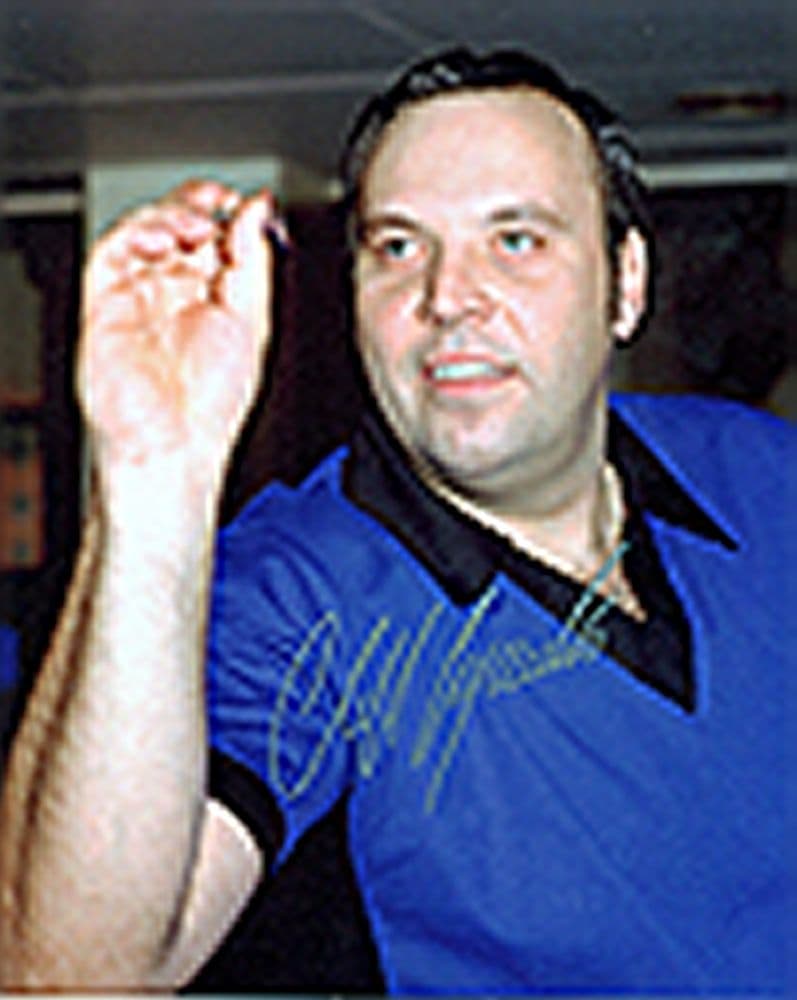 Cliff Lazarenko, Darts, Genuine Signed Autograph 8x10 COA 2860