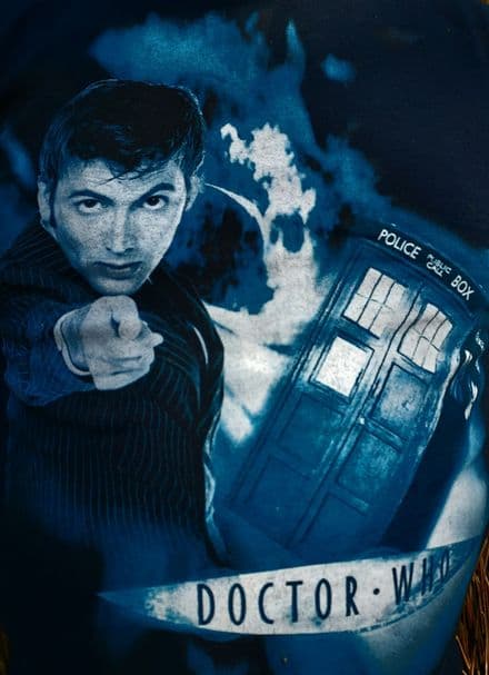 DOCTOR WHO   -  10TH DOCTOR WITH TARDIS   -  VINTAGE T-Shirt PC 22446