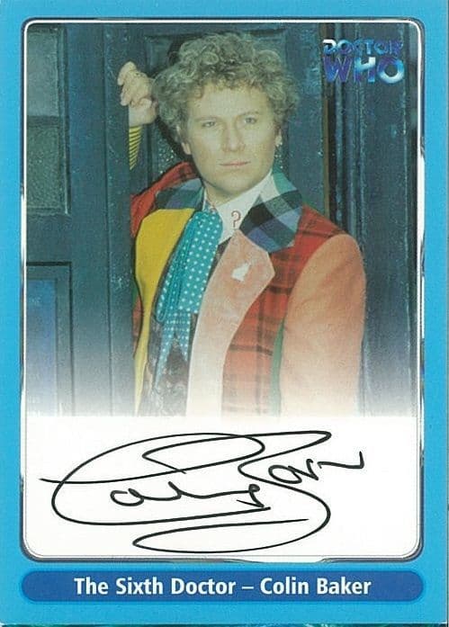 Doctor Who COLIN BAKER The Sixth Doctor autograph card A3 Strictly Ink -  10630