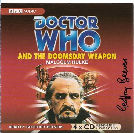 Doctor Who & the Doomsday Weapon (CD COVER ONLY) signed by Geoffrey Beevers 1309