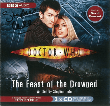Doctor Who "The Feast of the Drowned" (COVER ONLY) signed by Stephen Cole 2406