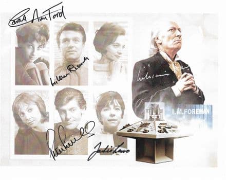 DR WHO Signed by William Russell, Peter Purves, Carole Ann Ford & Jackie Lane 10x8 COA 22295