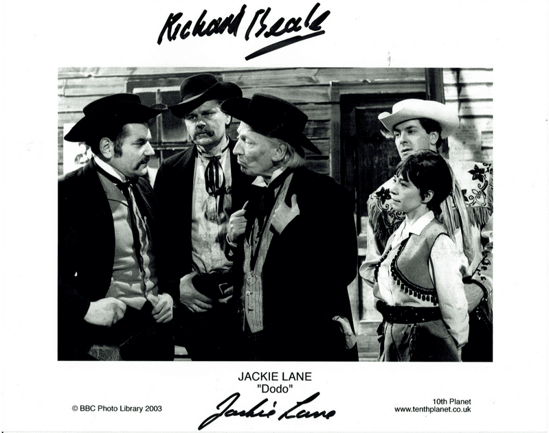 Jackie Lane, & Richard Beale DOCTOR WHO - Genuine Signed Autograph 10x8 COA  11293