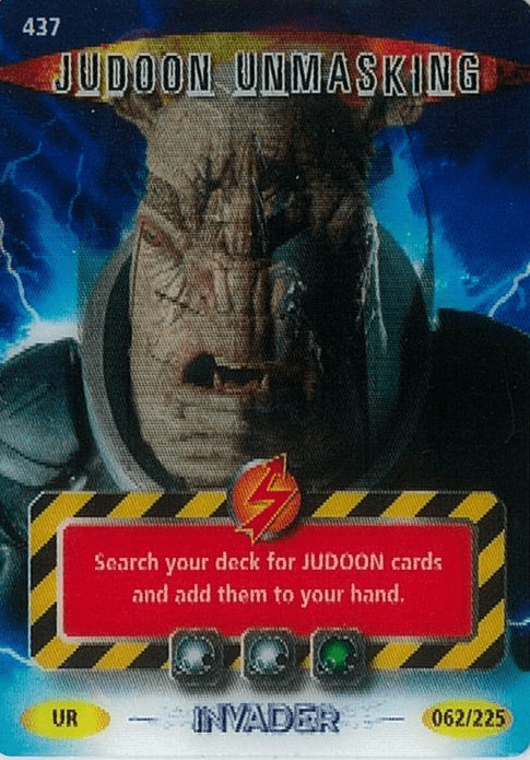 JUDOON UNMASKING #437  Doctor Who Battles In Time Invader  Ultra Rare  UR3D Card-  10605