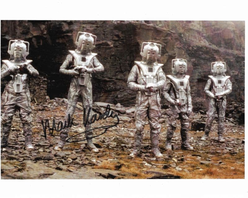 MARK HARDY  Cyberman (Doctor Who ) 10x8 Genuine Signed Autograph COA 12107