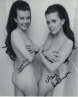 Mary & Madeline Collinson "Twins of Evil" Hammer star's Genuine Signed Autograph 10x8  4917X