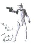 Michael Leader STAR WARS 'Stormtrooper' Genuine hand Signed Autograph 10x8 COA  10020