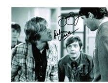 Peter Cleall & David Barry Please Sir & The Fenn Street Gang GENUINE autograph signed 10 by 8 COA 19