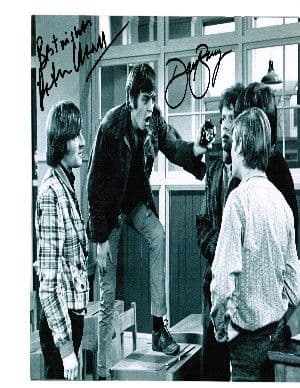 Peter Cuball and David Barry from fenn street gang & Please Sir genuine signed autograph 10x8 COA 19