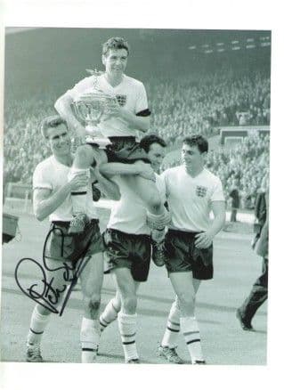 Peter Swan - England Footballer  10 x 8  Genuine Signed Autograph COA 1056