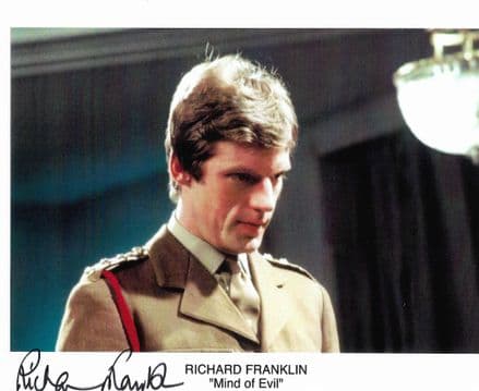 Richard Franklin "Captain Yates" DOCTOR WHO Genuine Signed Autograph 10 x 8 COA 11301