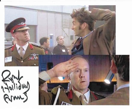 RUPERT HOLLIDAY EVANS "UNIT DOCTOR WHO" 10x8 Genuine Signed Autograph COA 22641