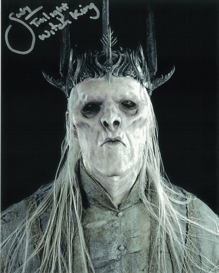 Shane Rangi, Whitch King, Lord of the Rings, Genuine Signed Autograph,  10437