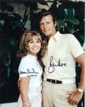 Sir Roger Moore and Jennie Linden hand signed Autograph comes with COA - 10287