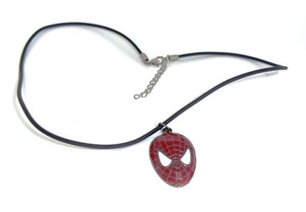 Spider-Man fashion necklace on black thong 2813