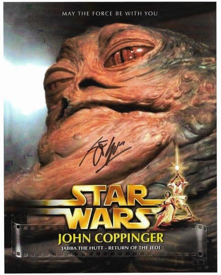 STAR WARS John Coppinger "Jabba the Hutt" 10"x 8" genuine signed autograph COA  11466