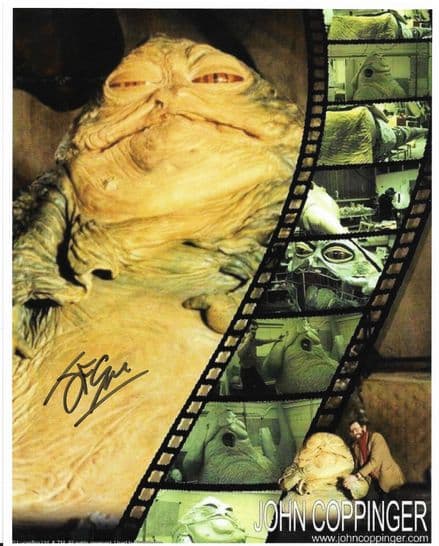 STAR WARS John Coppinger "Jabba the Hutt" 10"x 8" genuine signed autograph COA  11467