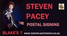Steven Pacey DEL TARRANT, Blakes7 - Postal Signing 181215