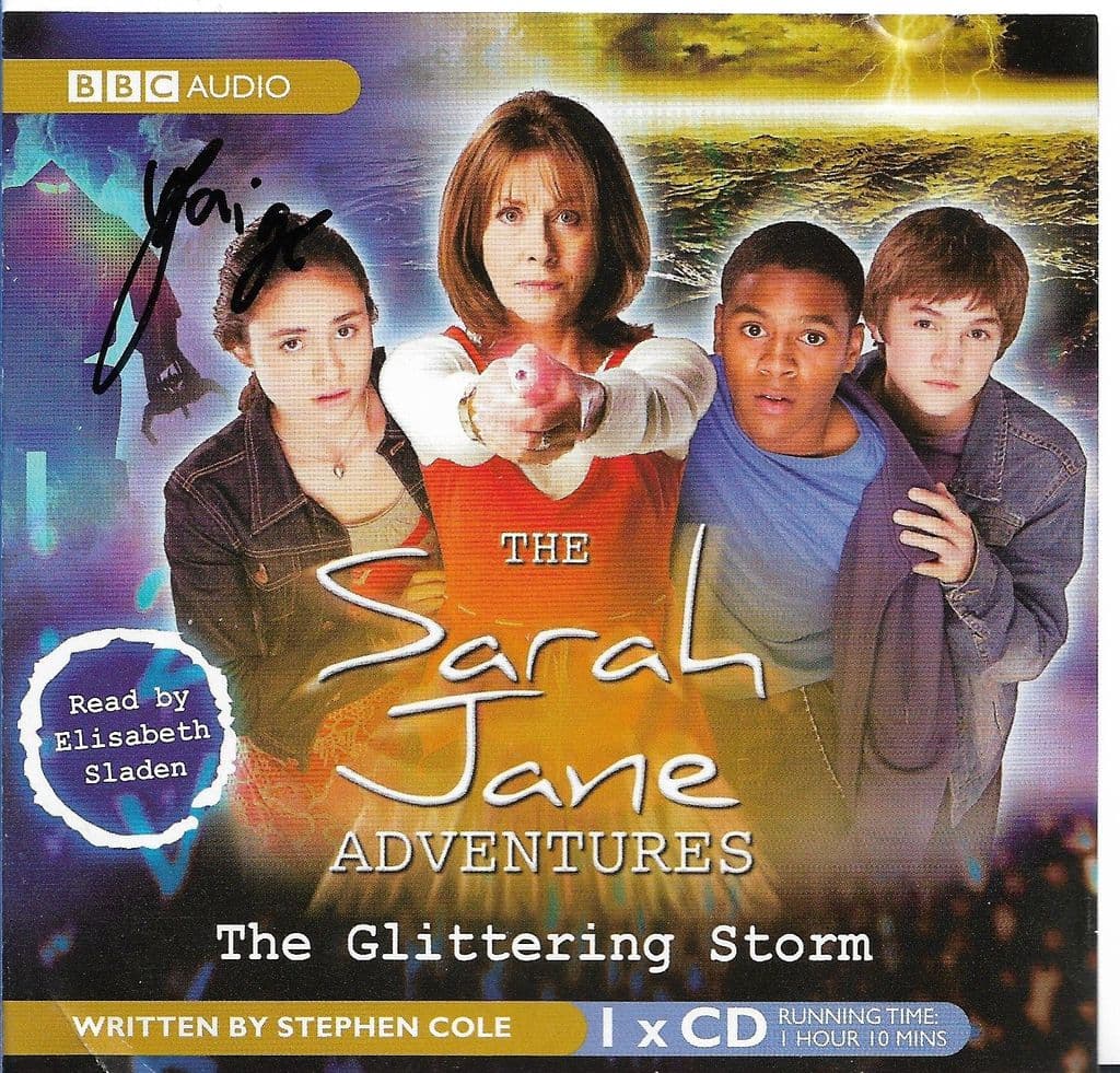 The Sarah Jane Adventures "The Glittering Storm" (CD COVER ONLY) signed by Yasmin Page 1337