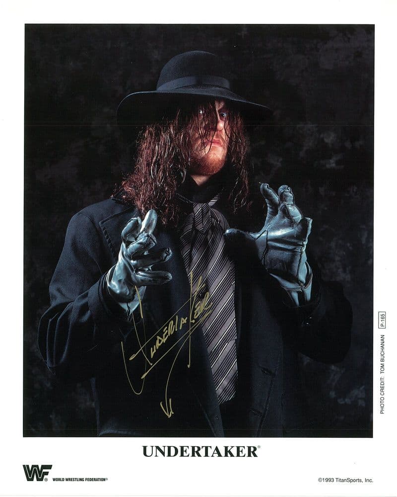 THE UNDERTAKER, WF World Wrestling Generation 10x8 Genuine Autograph 11121