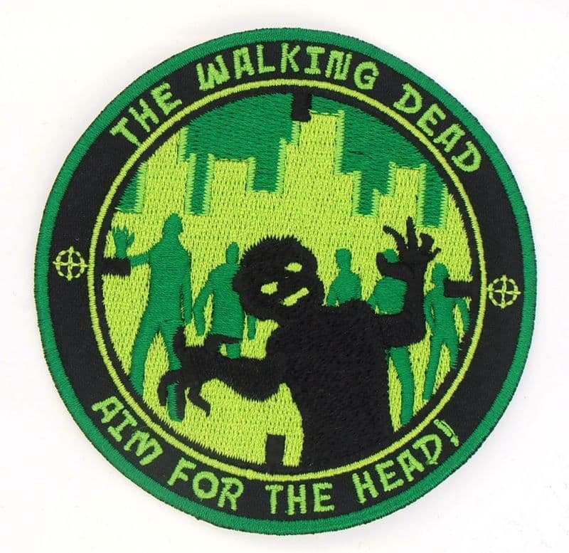 The Walking Dead, AIM FOR THE HEAD!, embroidery patch 8164