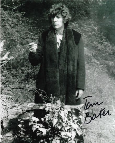 Tom Baker 4th Doctor (DOCTOR WHO) - 10x8 Genuine Signed Autograph  COA 12016