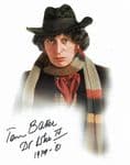 Tom Baker 4th Doctor DOCTOR WHO  Genuine Signed Autograph 10 X 8 COA 11854