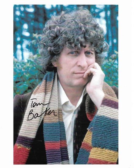 Tom Baker 4th Doctor DOCTOR WHO  Genuine Signed Autograph 10 X 8 COA 11856