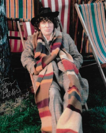 Tom Baker 4th Doctor DOCTOR WHO  Genuine Signed Autograph 10 X 8 COA 11859