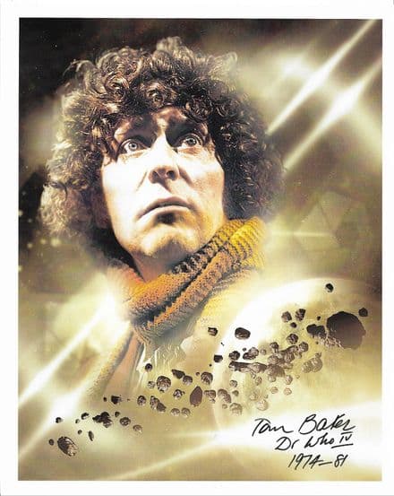Tom Baker 4th DOCTOR WHO Genuine Signed Autograph 10X8 COA 22421