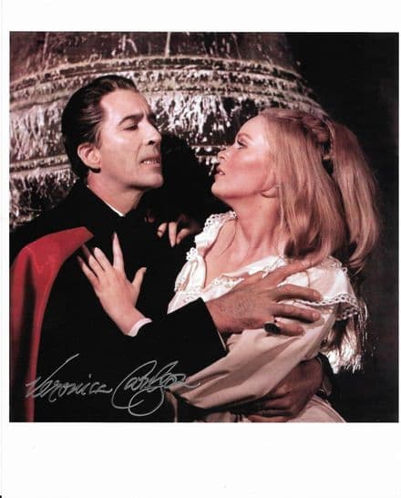 Veronica Carlson HAMMER HORROR genuine signed autograph10 by 8 COA 11416