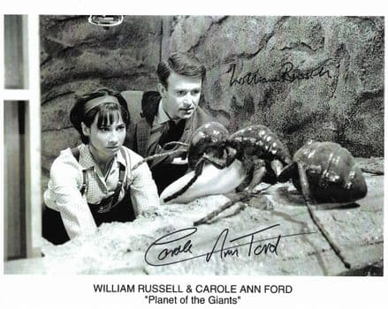 William Russell & Carole Ann Ford DOCTOR WHO 10x8 Signed Autograph COA 22297