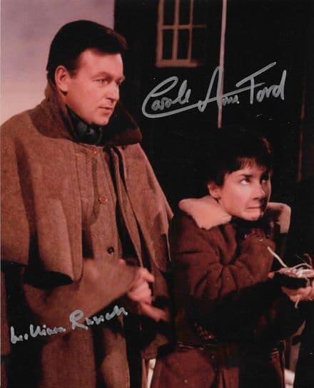William Russell & Carole Ann Ford DOCTOR WHO 10x8 Signed Autograph COA11709