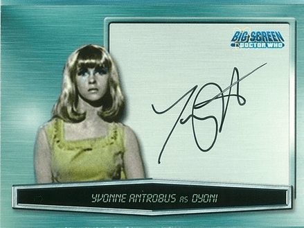 Yvonne Antrobus DOCTOR WHO, Dyoni, DOCTOR WHO AND THE DALEKS, GSA Trading Card 10X8 COA10658