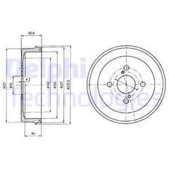 Brake Drum Rear 200mm Models With ABS
