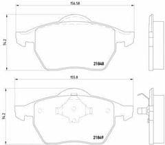 Brake Pads Front 288mm Vented
