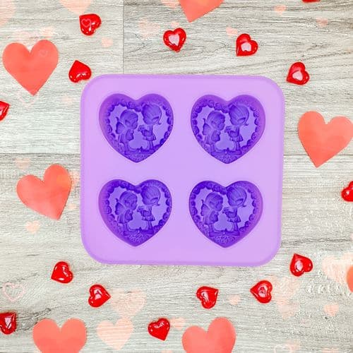 4 Cell Silicone Heart / Fairies Mould