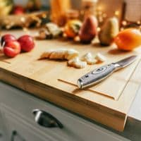 Bamboo Chopping Board with Counter Edge