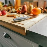 Bamboo Chopping Board with Counter Edge
